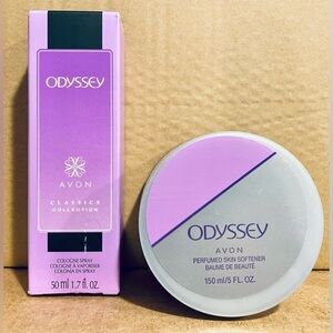 🌺 ODYSSEY 2 PIECE LOT Fragrance and Perfume Skin Softener Avon New Gift Sexy